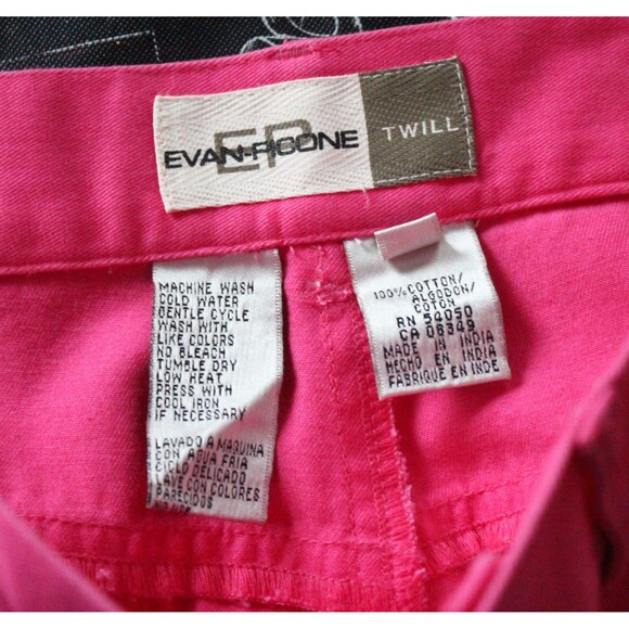 Evan Picone Twill Pants Straight Leg Pink High Waist 5 Pocket Size 10 NWT - Picture 13 of 13